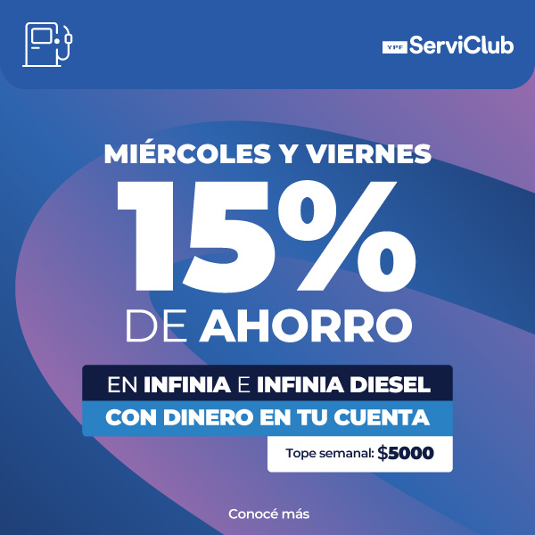 ¡Miércoles y Viernes 15% dto. en INFINIA e INFINIA DIESEL con Dinero en tu cuenta!