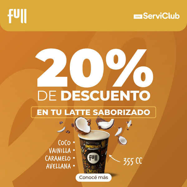 20% promo latte saborizado